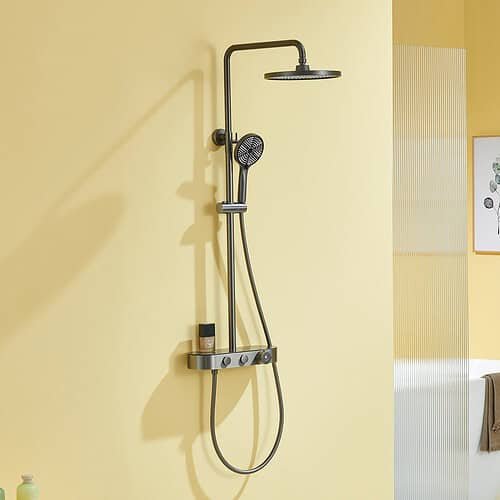 Round Type Gunmetal Exposed Bar Thermostatic Shower Column With Hand Shower - SC844A 12 45 2