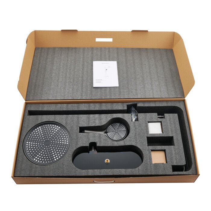 Round Type Gunmetal Exposed Bar Thermostatic Shower Column With Hand Shower - Image 7