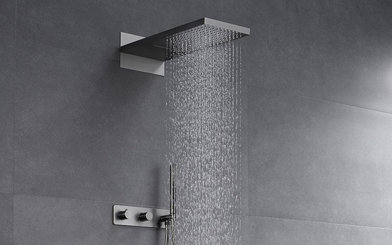 rain shower systems gunmetal concealed 2 way