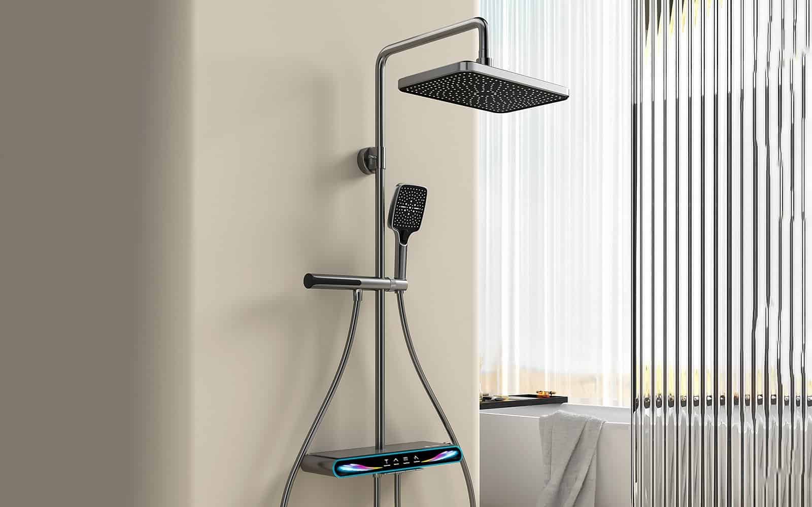 piano key thermostatic shower system 4 way-Multi-Function Shower System