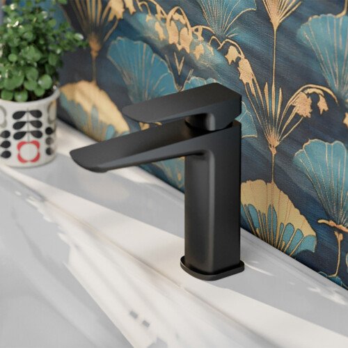 Matte black bathroom faucet with single hole - B1007 01 31 1