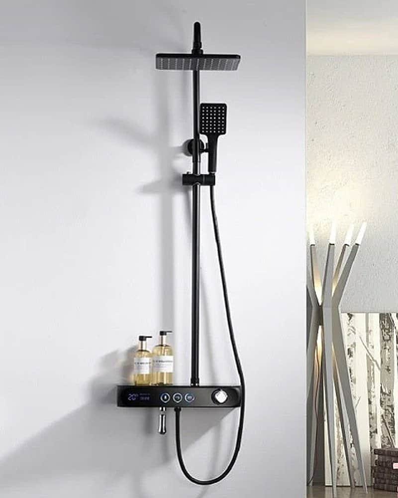 Cascada Caesar Matte Black Thermostatic Digital Shower