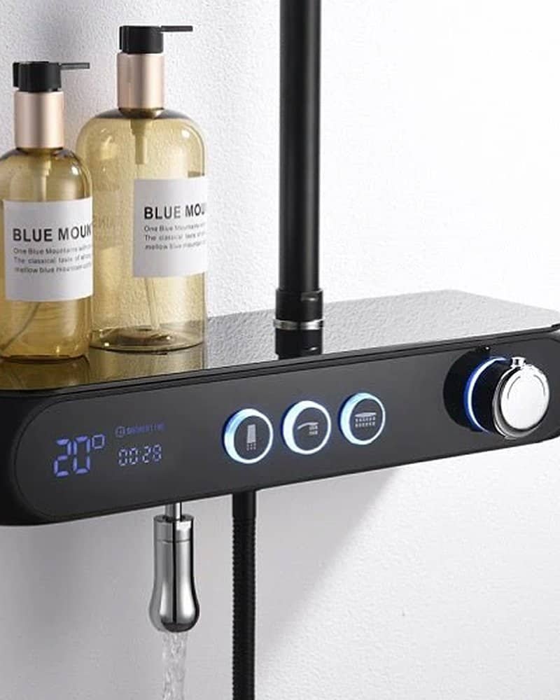 Cascada Caesar Matte Black Thermostatic Digital Shower 1