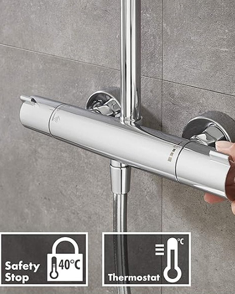 Hansgrohe Crometta E thermostatic shower system1