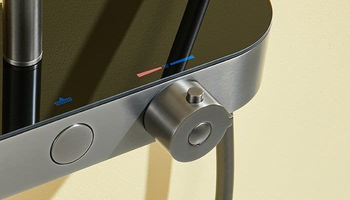 thermostatic shower column thermostatic control knob