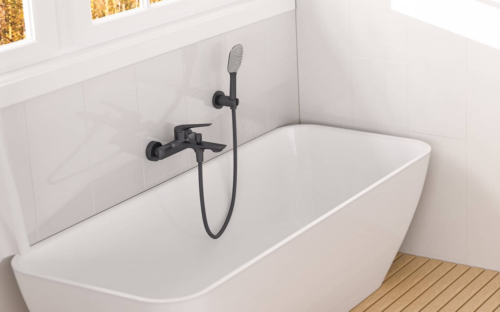 B050 bathtub shower set gunmetal