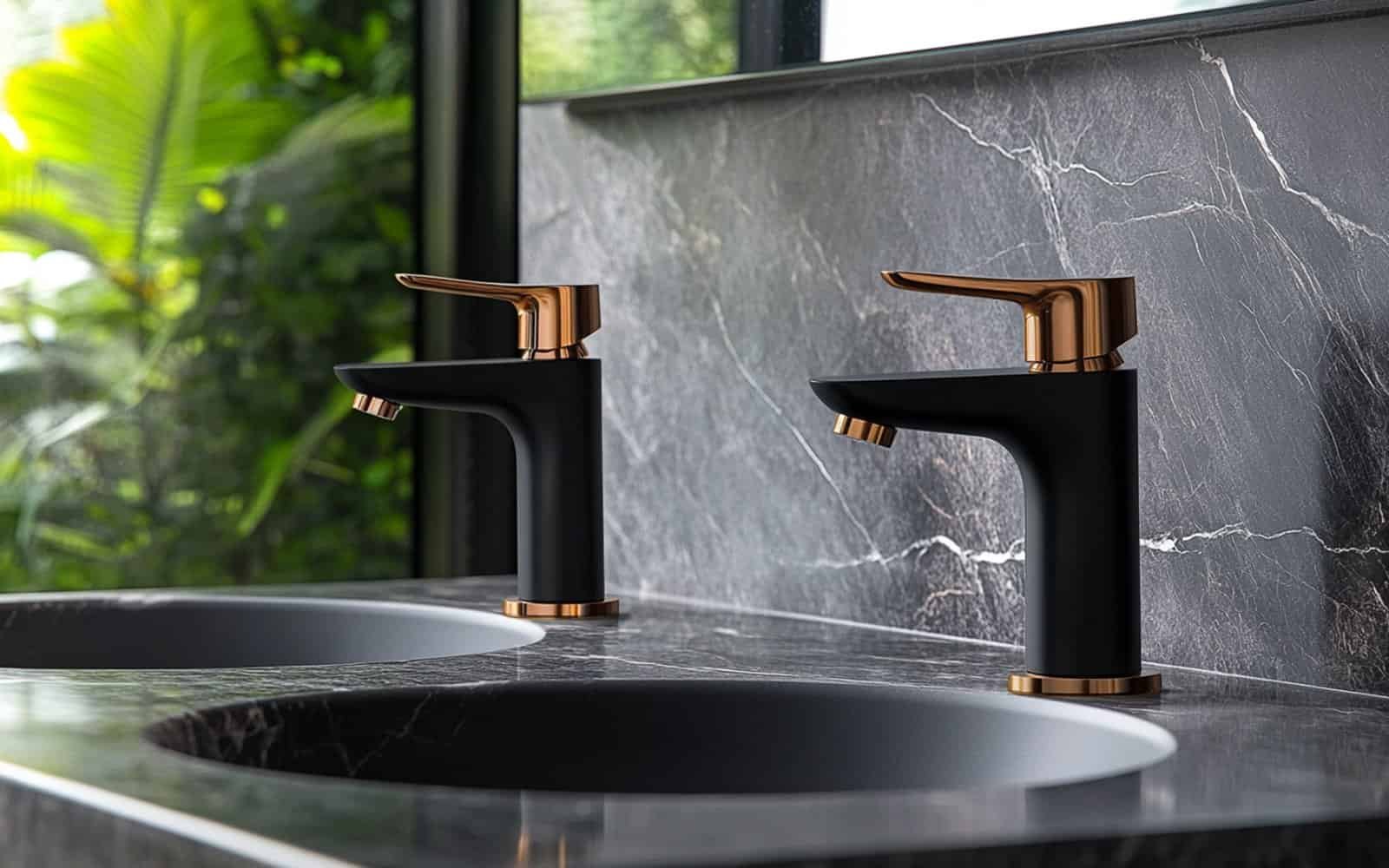 mixed finish faucet