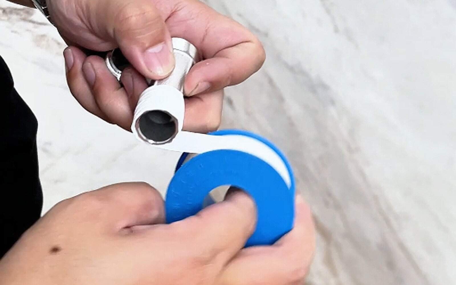 Apply PTFE (Teflon) Thread Sealing Tape for shower