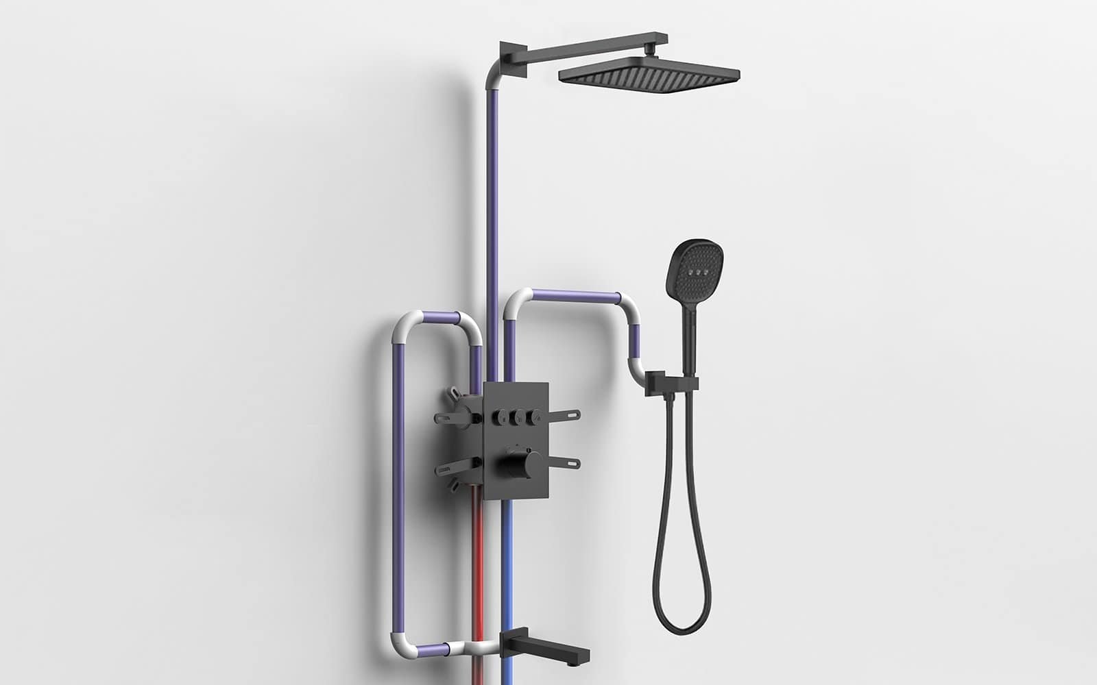 Check the shower arm movement in the in-wall plumbing