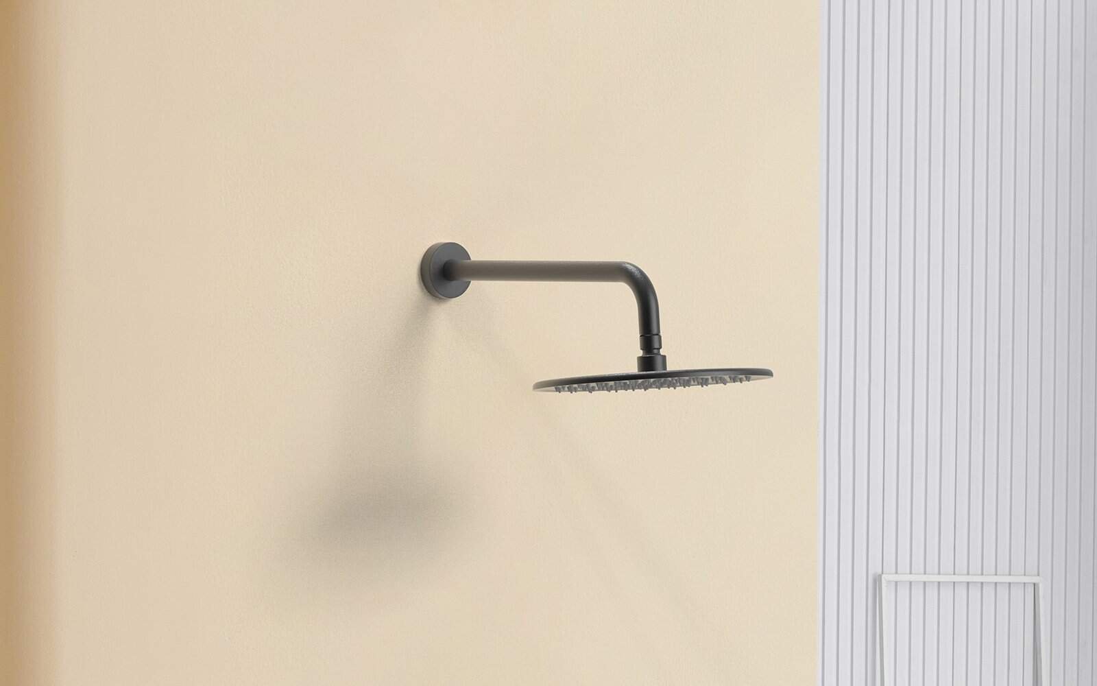 Shower arm and Round shower head - matte black - SO056C