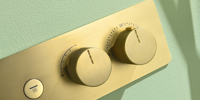 Thermostatic shower valve brushed gold finish - SC726A