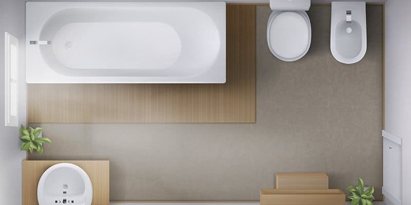 bathroom layout display