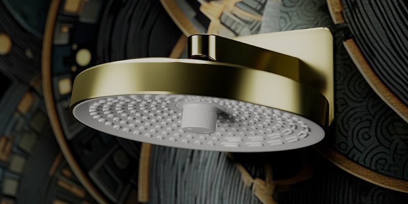 brushed gold round type shower head brushed gold round type shower head