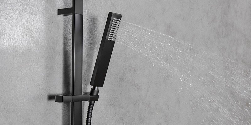 matte black sliding bar with hand shower matte black sliding bar with hand shower