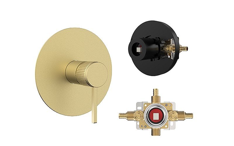 Shower cartridge in 1-way concealed shower system