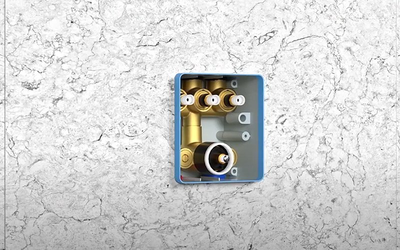 Install Wall Panels or Tile after finishing the shower valve installation