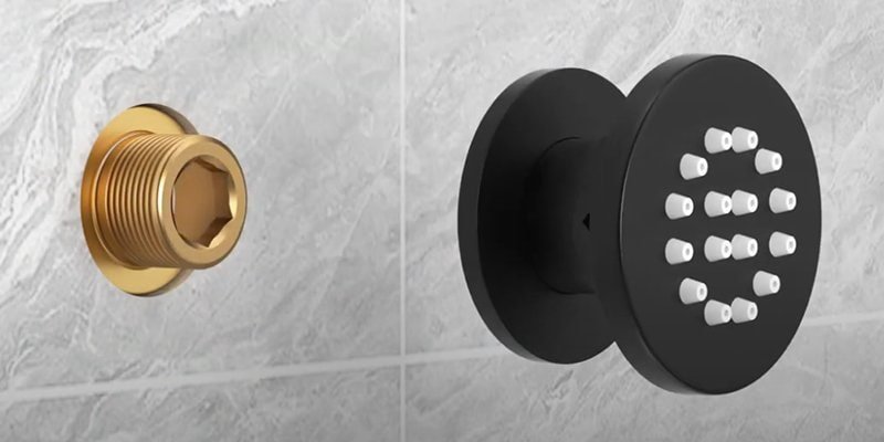 Install body jets - screw it into the wall fitting