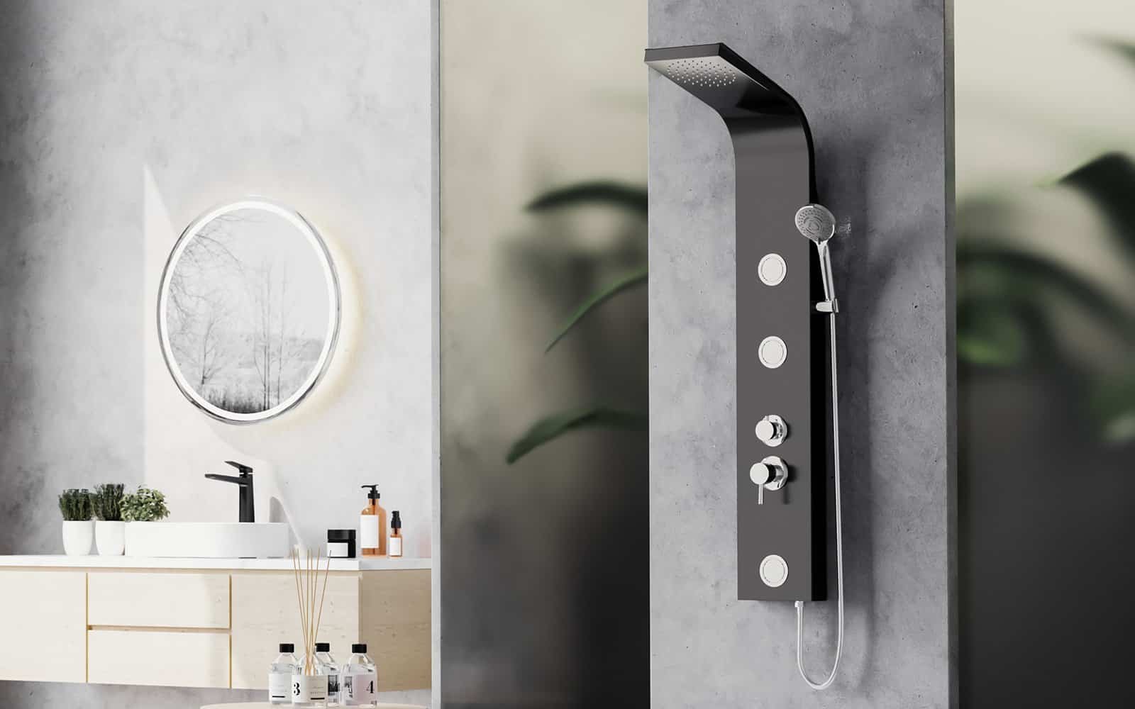 Shower panel features multi sprayer - SL906O