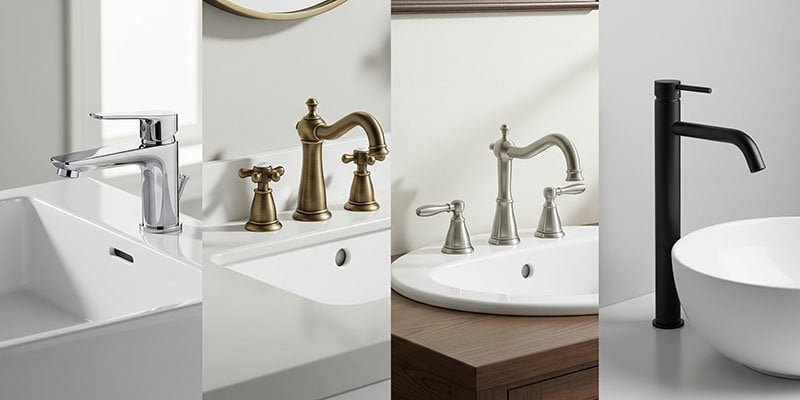 different style of bathroom faucets