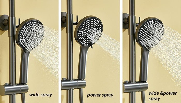 thermostatic shower column - hand shower spary pattern - 700400