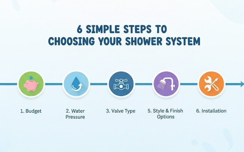 6 steps to choose a shower systems