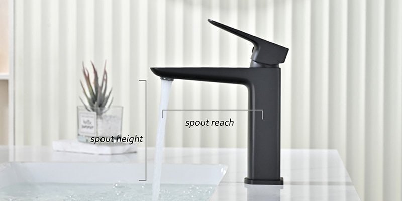 Faucet spout reach and spout height