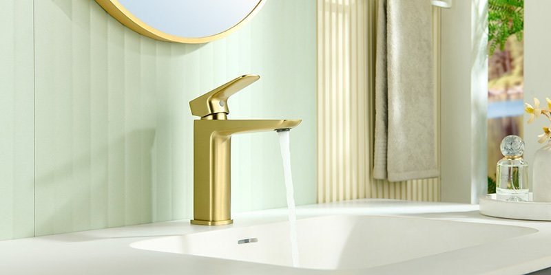 PVD brushed gold bathroom faucet - B00201431 - 800400