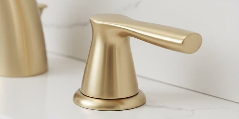 brushed gold faucet handle