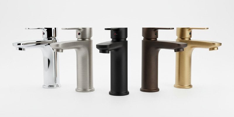 different finishes of bathroom faucet
