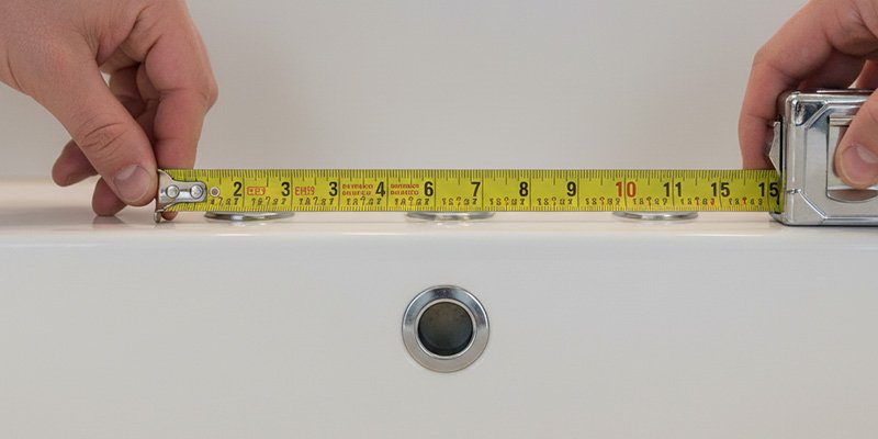 measuring faucet hole